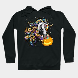 Cute Candy Corn Unicorn Halloween Top Hoodie